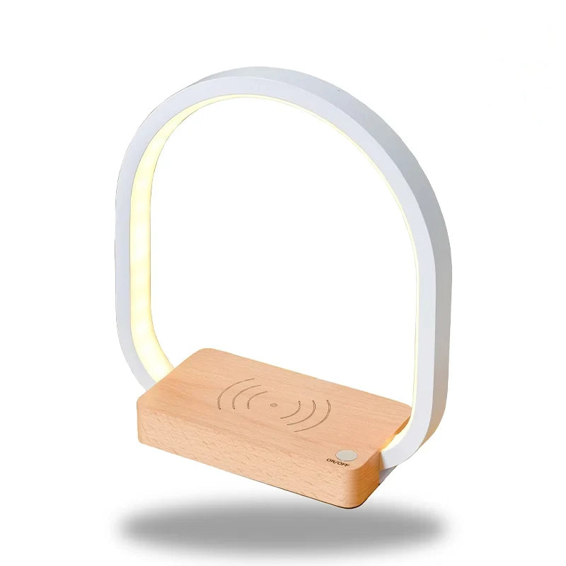 lampe de chevet en bois et ivoire