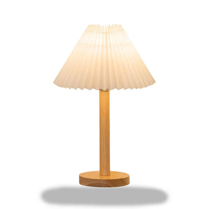 lampe de chevet en bois et tissu