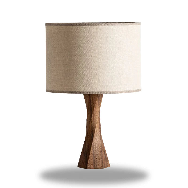 lampe de chevet en bois tourné