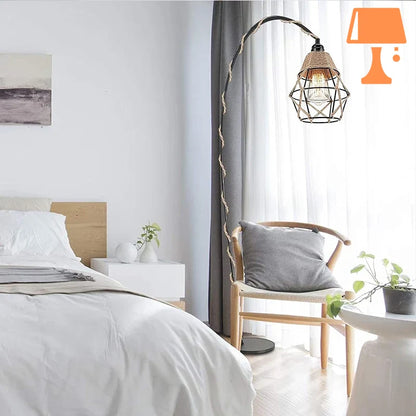 lampe de chevet en corde chambre