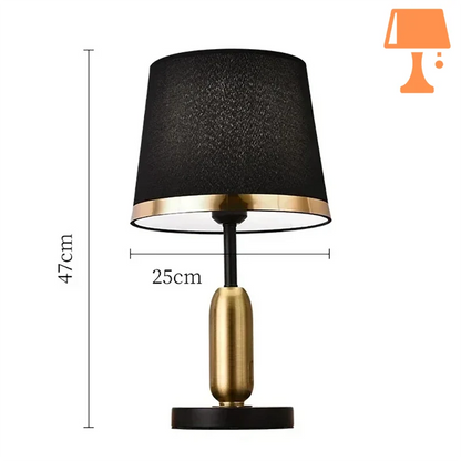 lampe de chevet en fer dorée noir