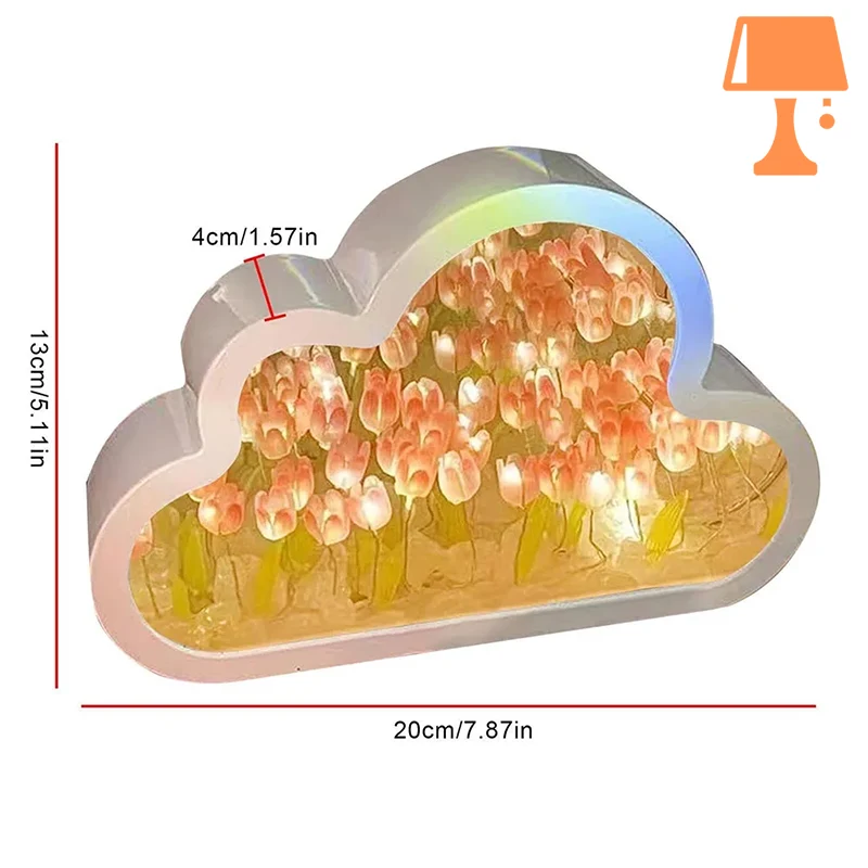 lampe de chevet en forme de fleur mesure