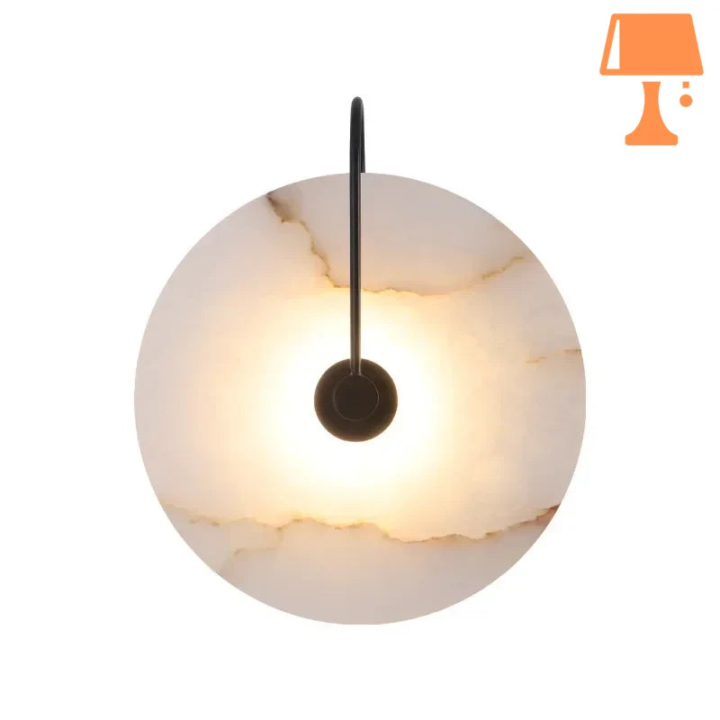 Lampe de Chevet en Marbre Blanc Design