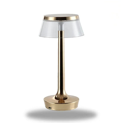 lampe de chevet en metal dore