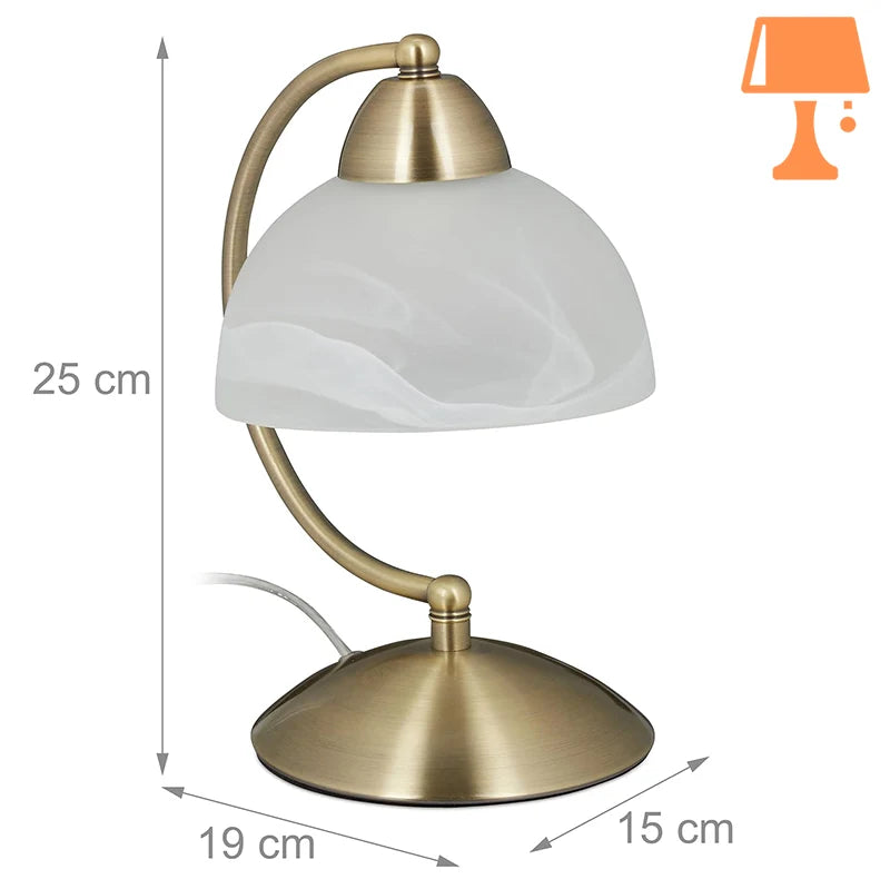 Lampe de Chevet en Opaline Mesure