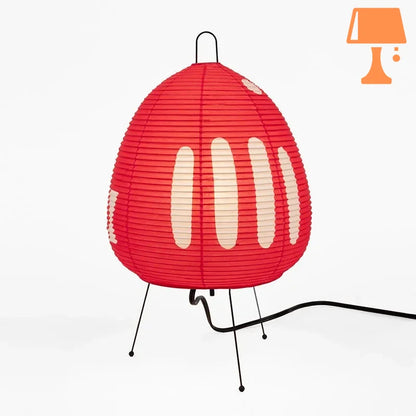 lampe de chevet en papier rouge