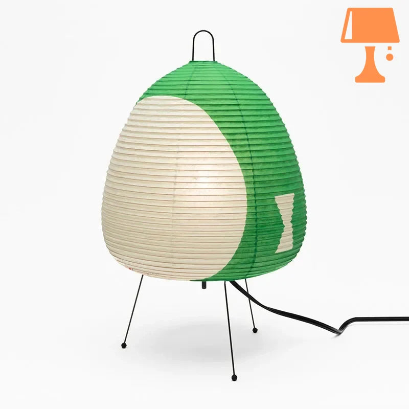 lampe de chevet en papier vert