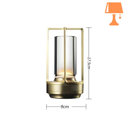 lampe de chevet en verre transparent mesure