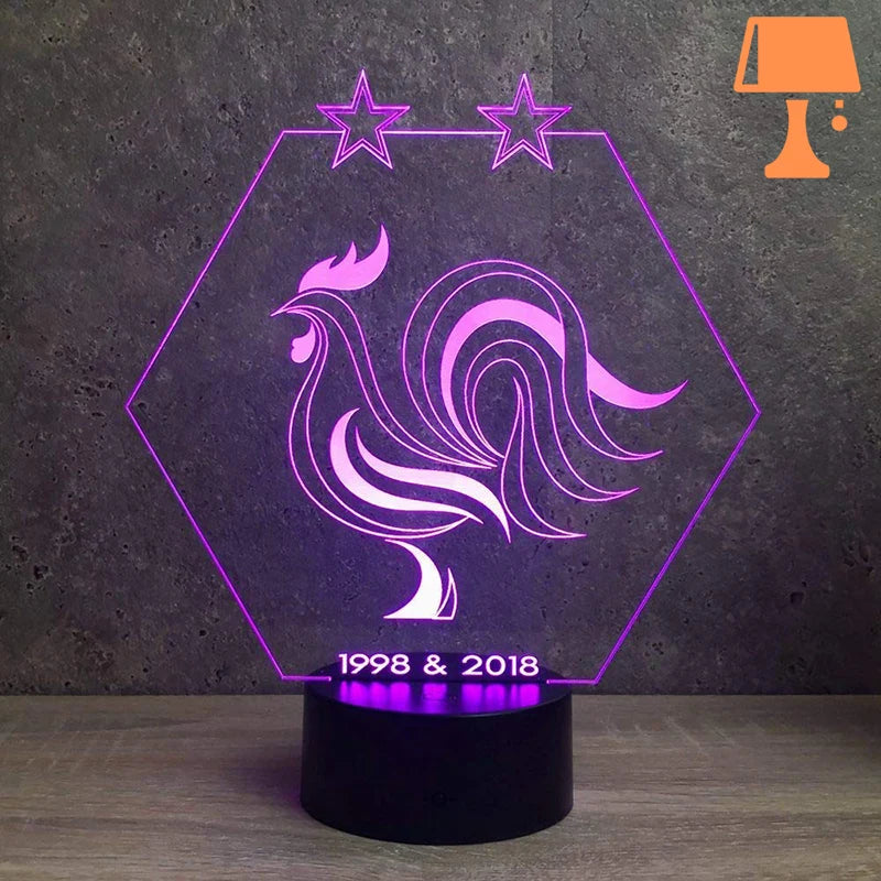 lampe de chevet équipe de france foot