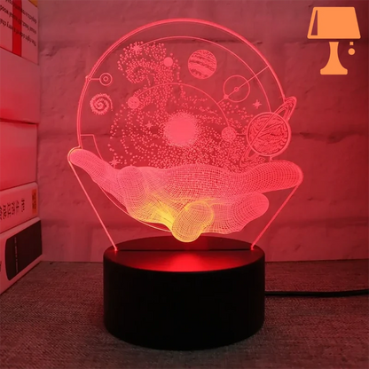 lampe de chevet espace rouge