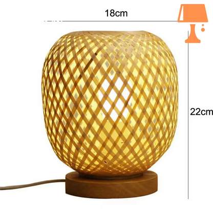 lampe de chevet fibre naturelle taille