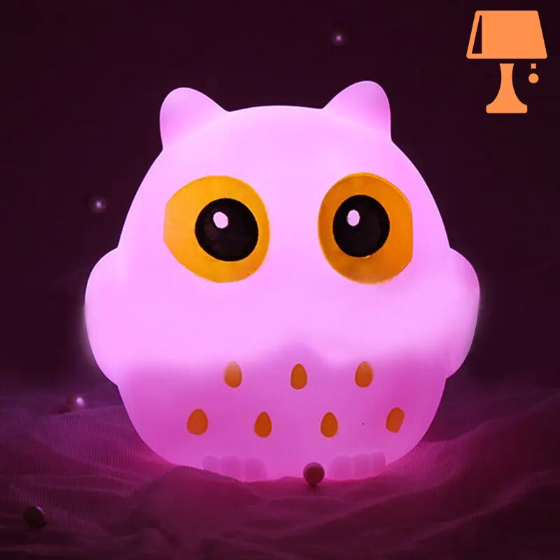 lampe de chevet fille hibou enfant