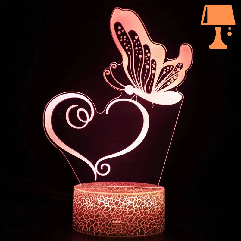 lampe de chevet fille papillon design