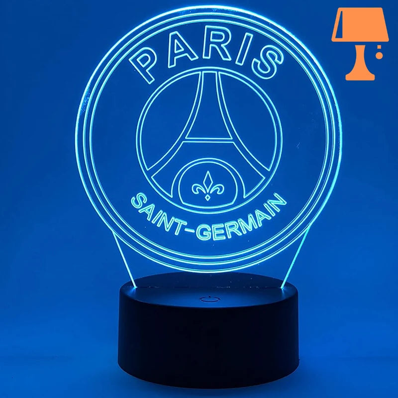 lampe de chevet foot psg bleu