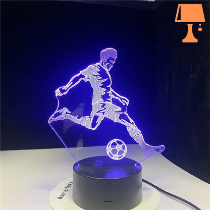 lampe de chevet football violet