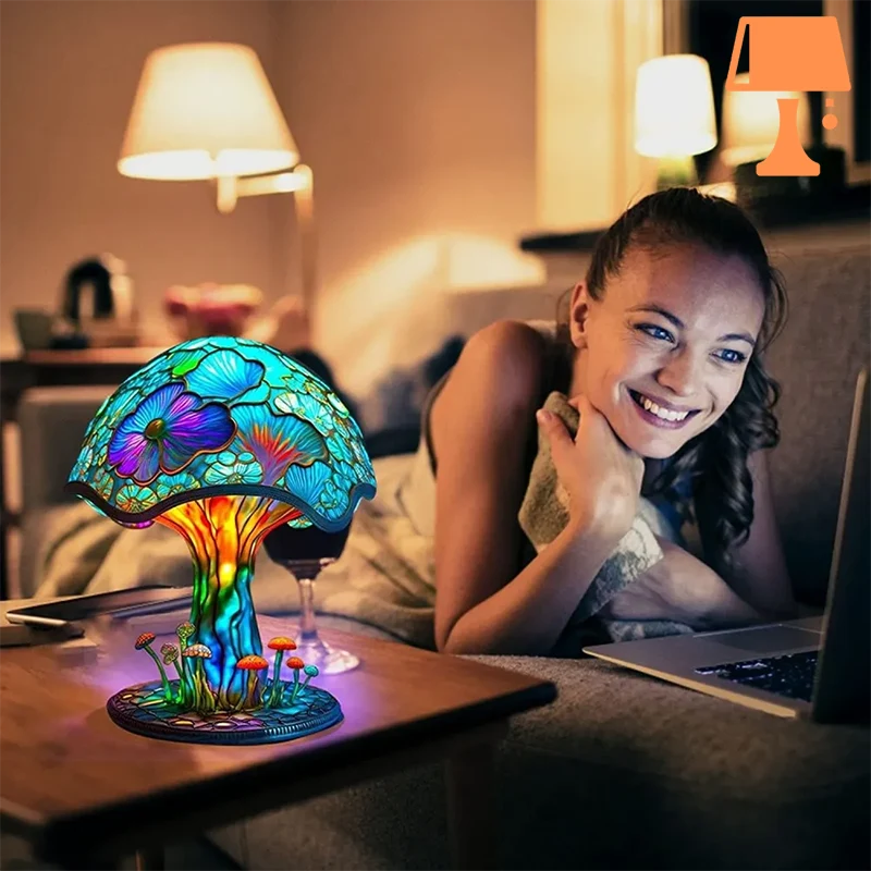 lampe de chevet forme champignon chambre