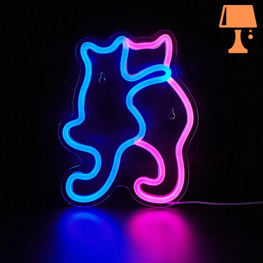 Lampe de chevet forme chat design