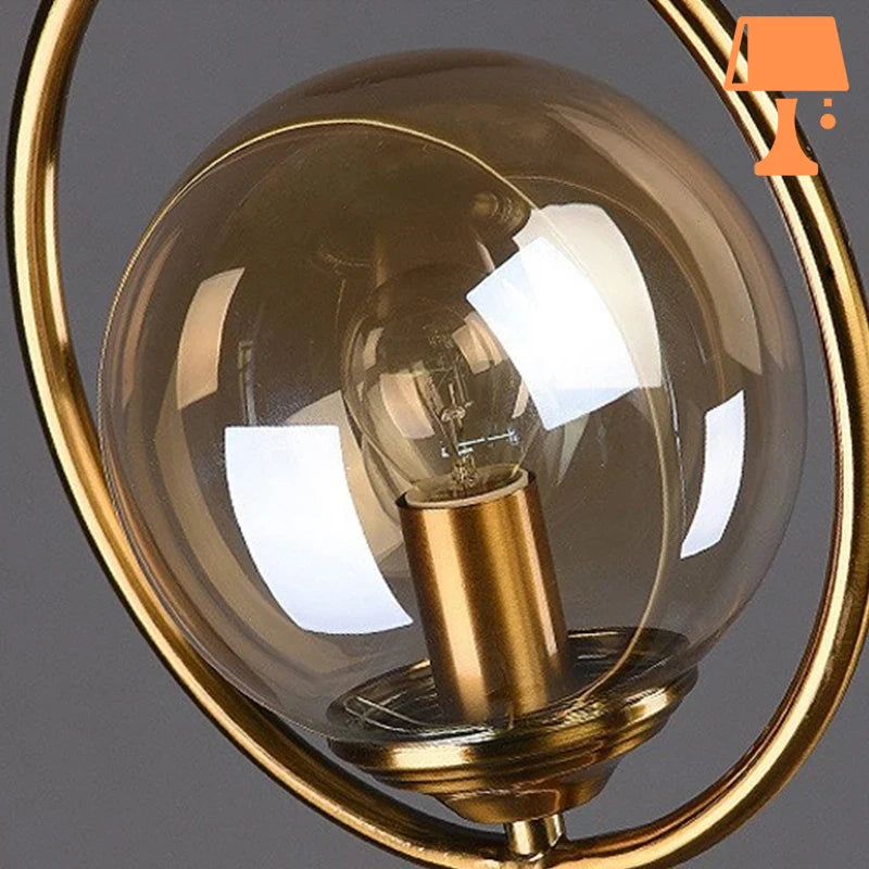 lampe de chevet forme geometrique verre