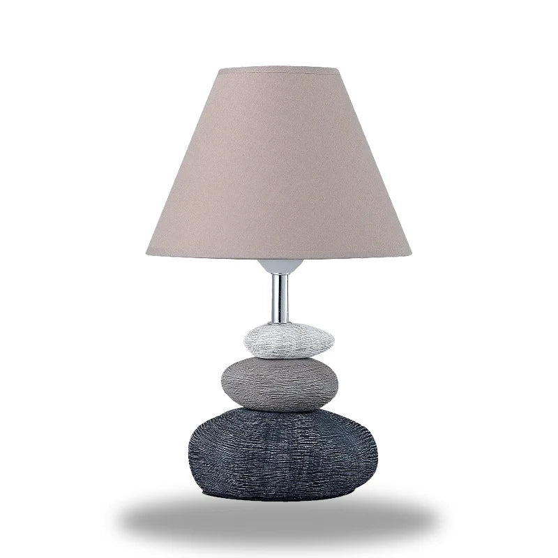 lampe de chevet galet gris