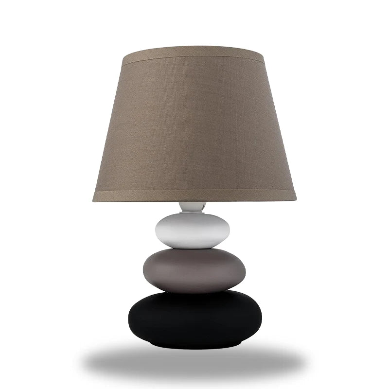 lampe de chevet galet marron