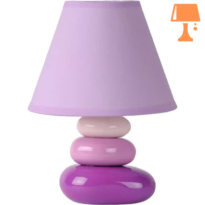 lampe de chevet galet violet design