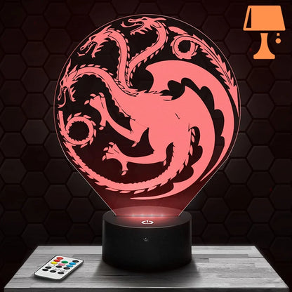 Lampe de Chevet Game of Throne Dragon