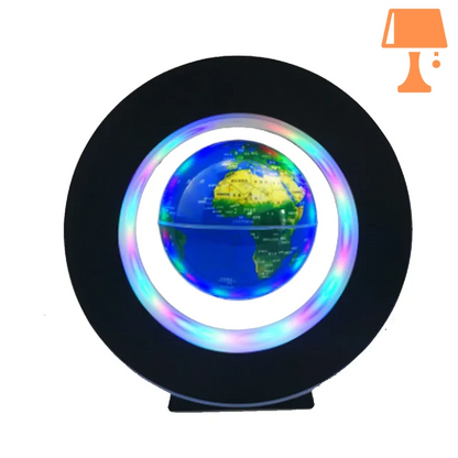 lampe de chevet globe terrestre bleu