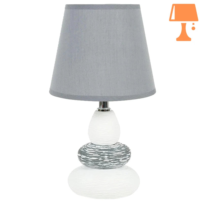 lampe de chevet gris et blanc design