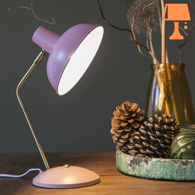 lampe de chevet gris et rose design