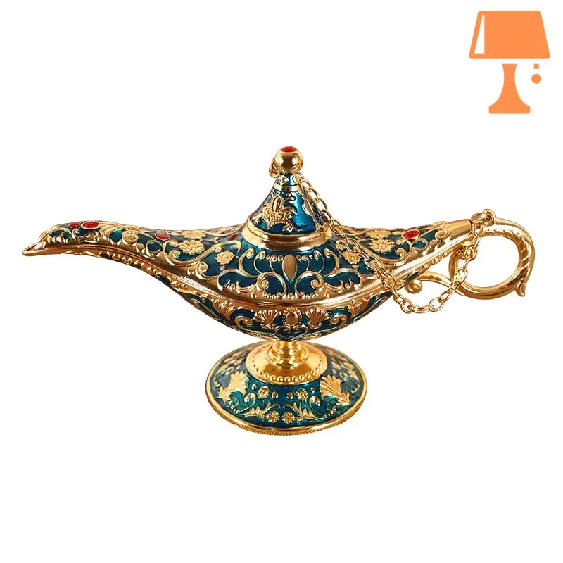 lampe de chevet indienne bleu doré