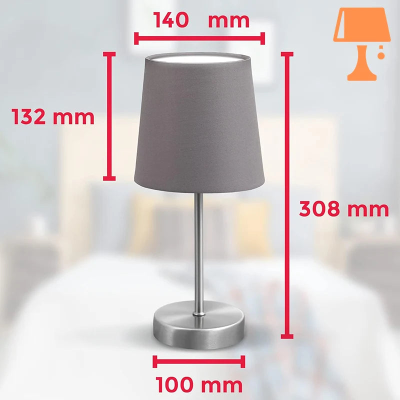 lampe de chevet inox mesure