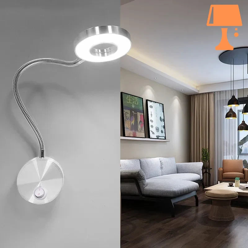 lampe de chevet avec interrupteur argente design