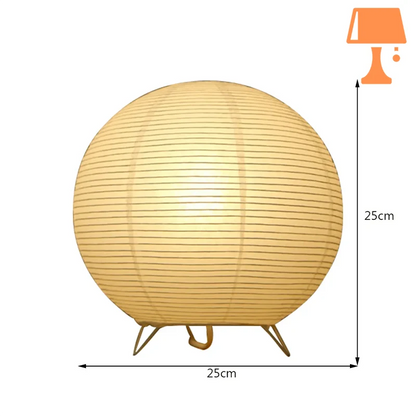 lampe de chevet japonaise papier a