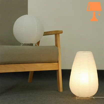 lampe de chevet japonaise papier lit