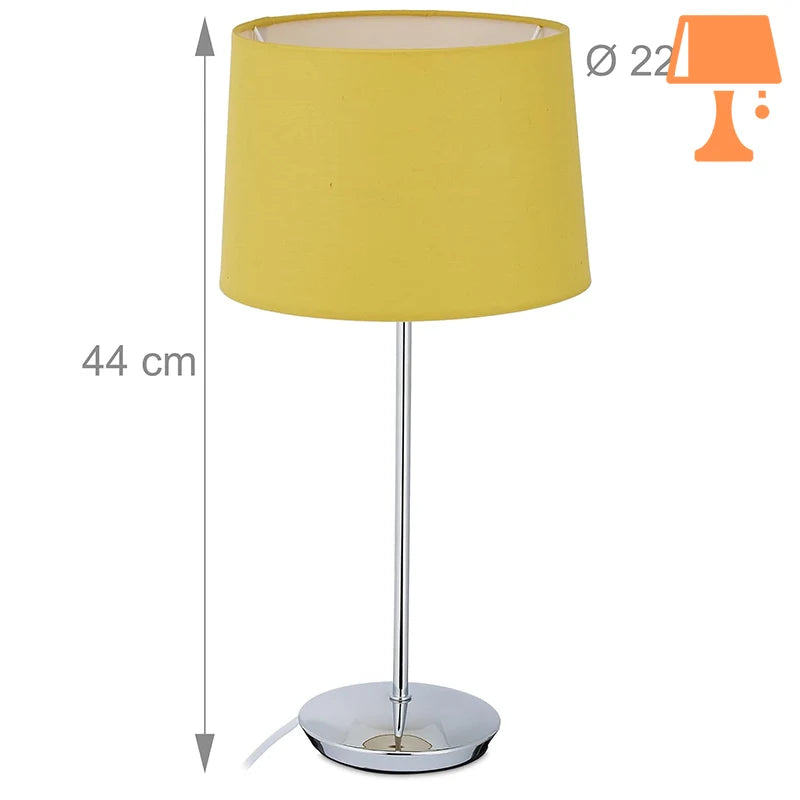 lampe de chevet jaune et gris mesure