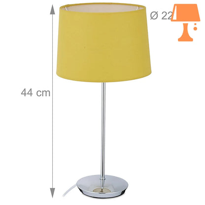 lampe de chevet jaune et gris mesure