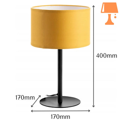 lampe de chevet jaune mesure