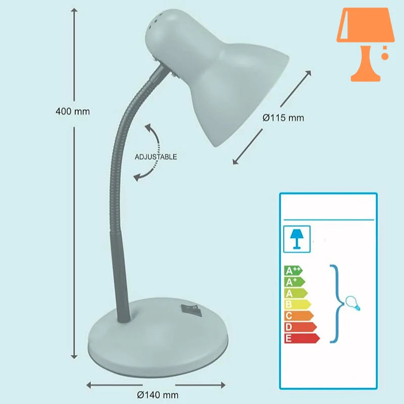 lampe de chevet jaune moutarde mesure