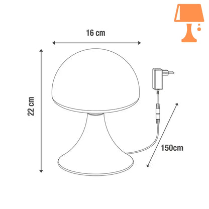 lampe de chevet kinoko mesure