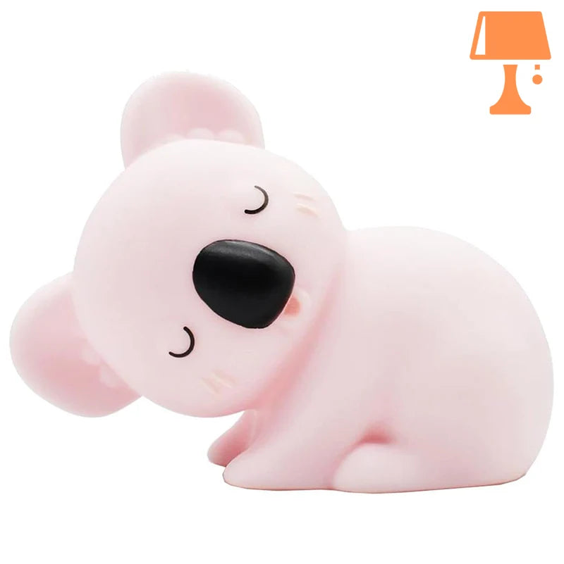 lampe de chevet koala rose