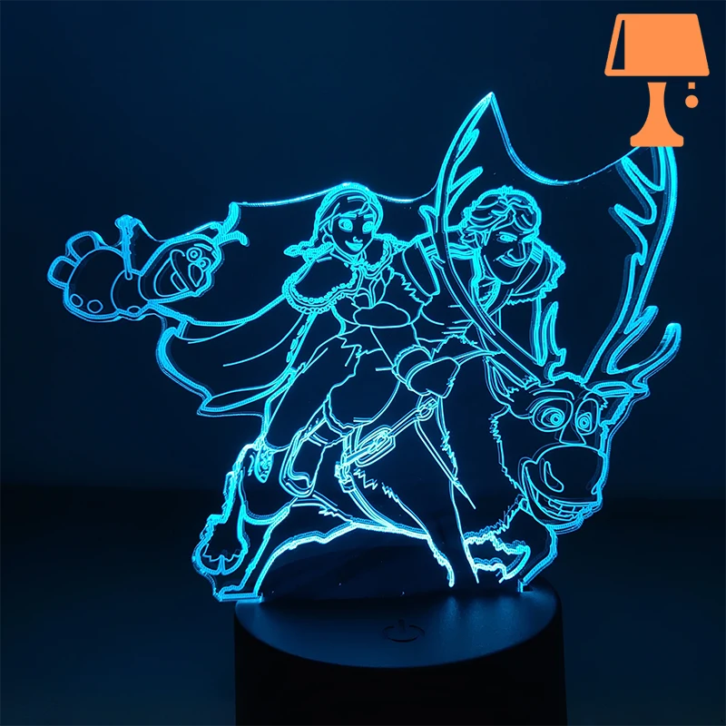 Lampe de Chevet la Reine Des Neiges 10