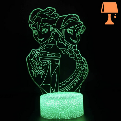 Lampe de Chevet la Reine Des Neiges 4