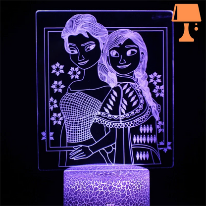 Lampe de Chevet la Reine Des Neiges 8