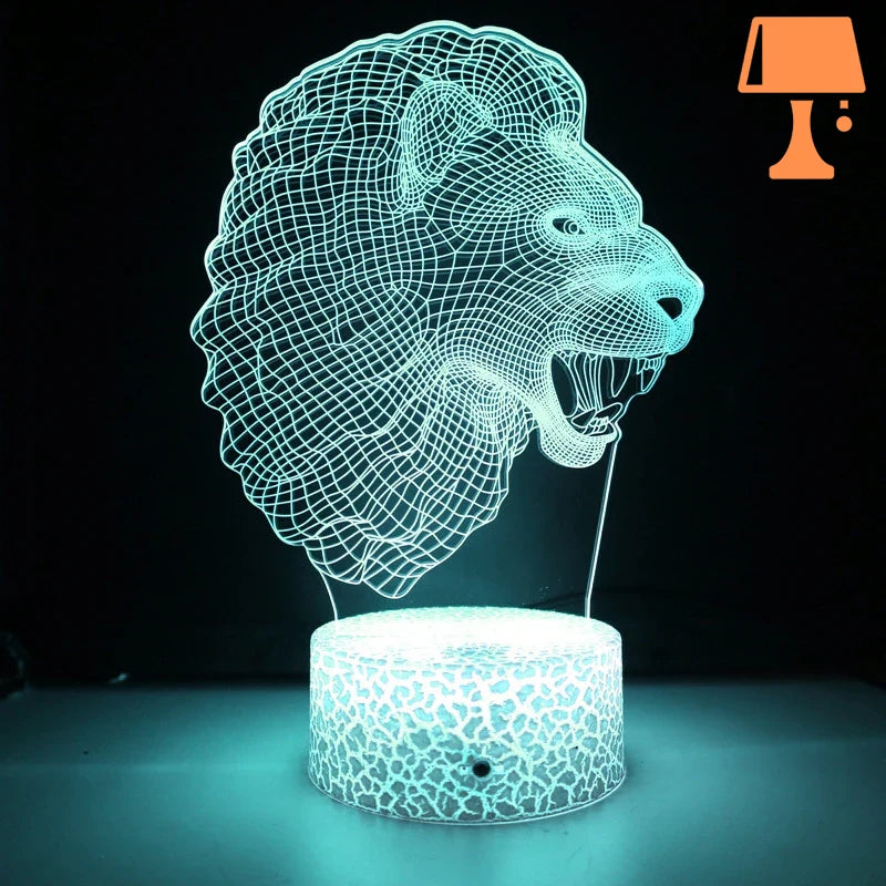 lampe de chevet le roi lion bleu