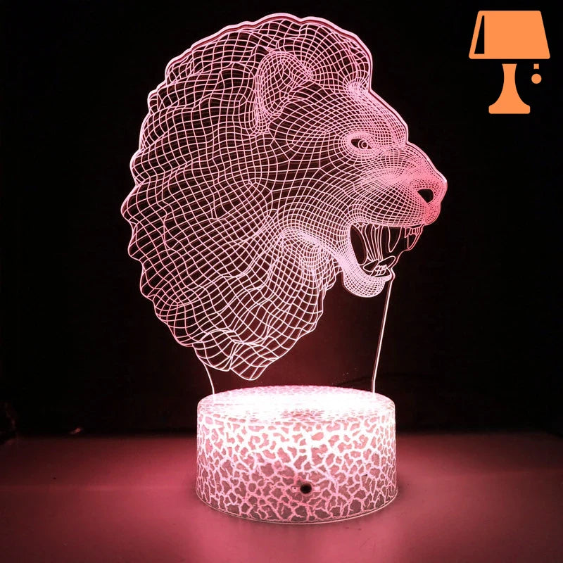 lampe de chevet le roi lion rouge