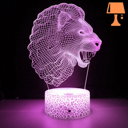 lampe de chevet le roi lion violet