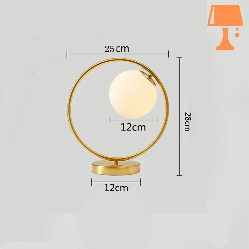 lampe de chevet led cercle mesure