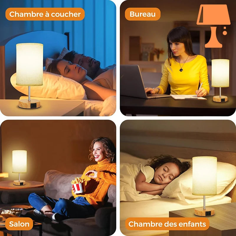 lampe de chevet lin utilistion