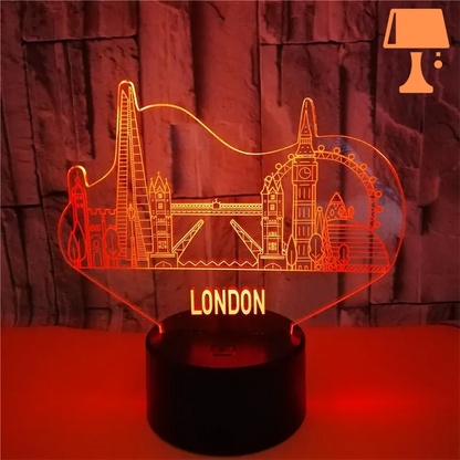 lampe de chevet londres rouge