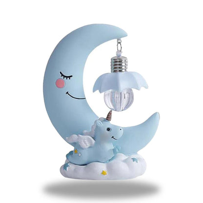 lampe de chevet lune bleu